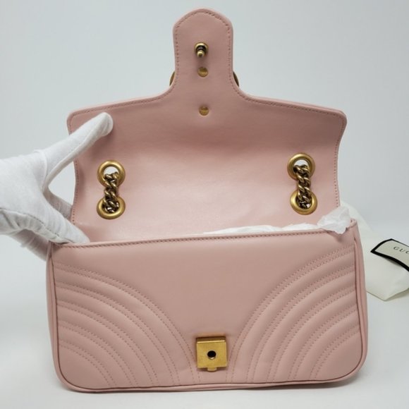 Gucci Small Marmont Matellasse Leather Crossbody - Picture 10 of 14